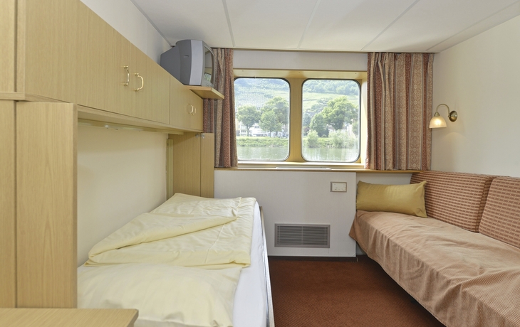2-Bettkabine Hauptdeck tagsüber