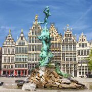 Traditionelle flämischer Architektur in Antwerpen