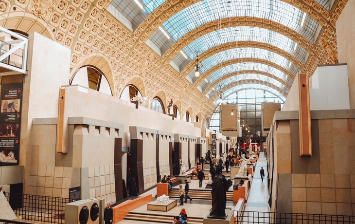 Beautiful shot of the interior of Musée d'Orsay in Paris, Fra