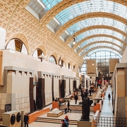 Beautiful shot of the interior of Musée d'Orsay in Paris, Fra
