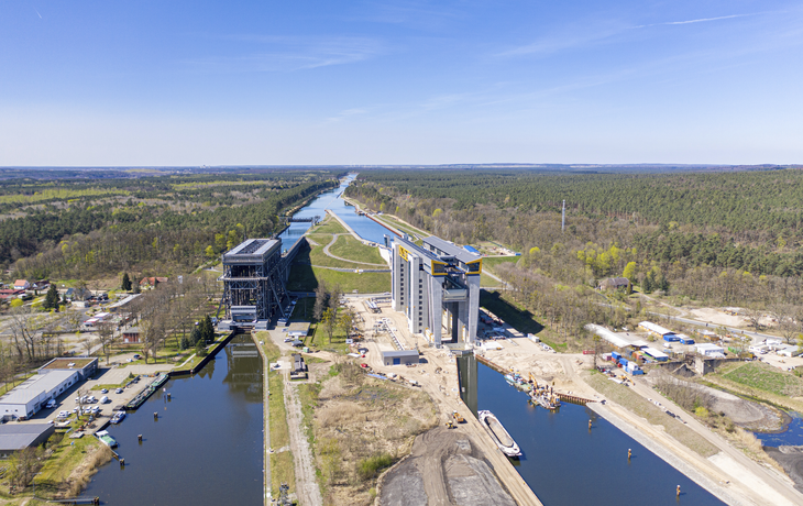 Altes und neues Schiffshebewerk, Niederfinow