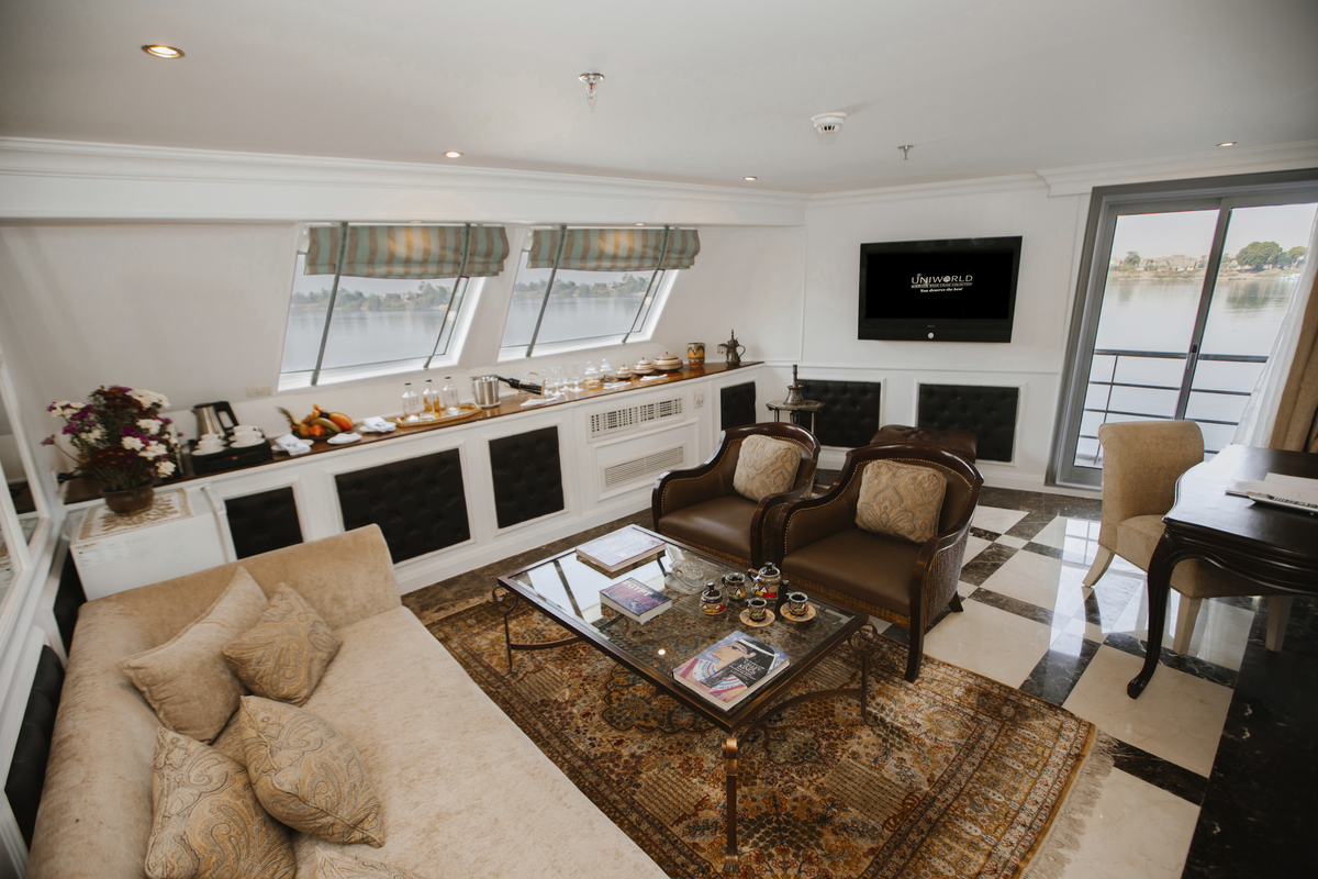 Wohnzimmer Royal Suite Pharao-Deck (ca. 60m²)