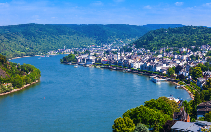 Luftaufnahme der Stadt Boppard, Deutschland