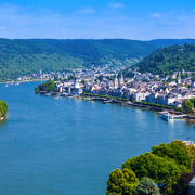 Luftaufnahme der Stadt Boppard, Deutschland
