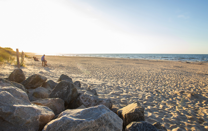 Strand Meer Swinemünde Sonnenuntergang 
