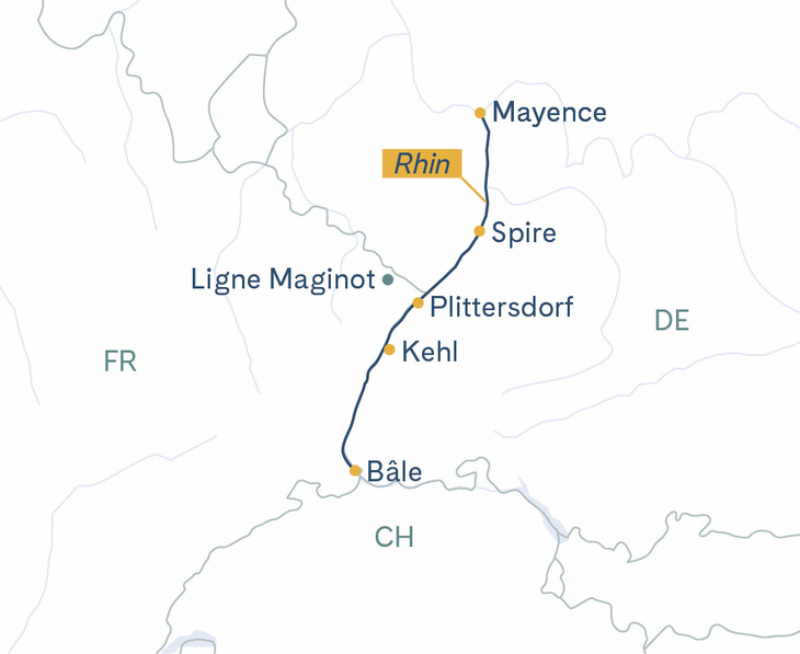 Routenplan Basel-Mainz-Basel FR